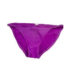Xhilaration Purple With Gold Sheen & Metal Braided Side Detail Bikini Bottom, L